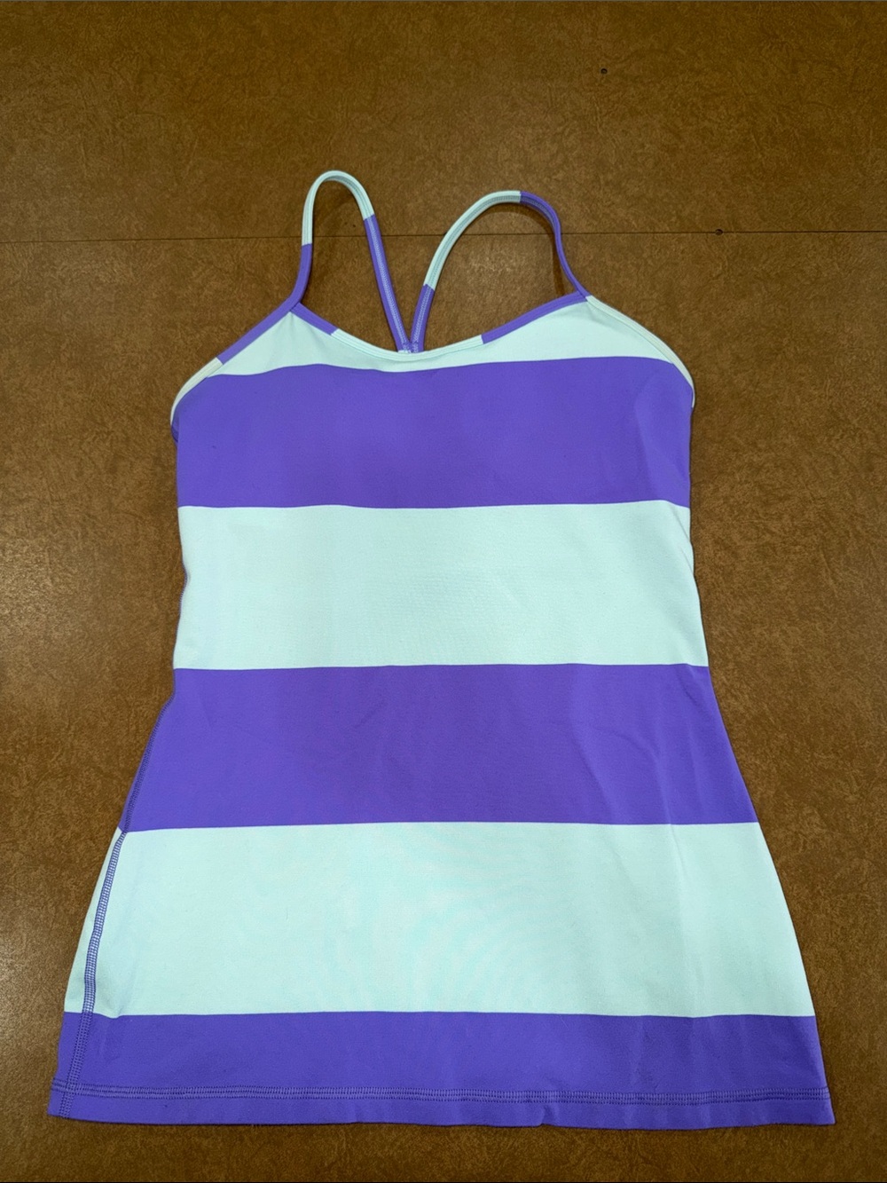 Lululemon Athletica Lavender and Light Blue Strappy Padded Sports Bra • Size XS
